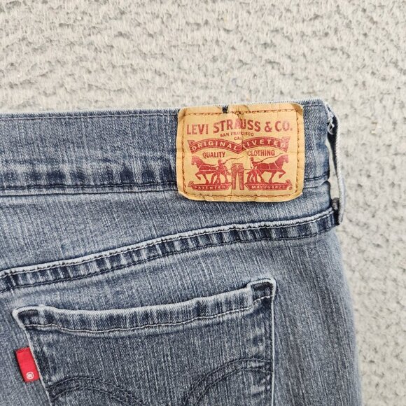 Levi's Jeans Women's 12 Straight Leg 505 Blue Mid Rise Stretch Denim Pants - Picture 7 of 12